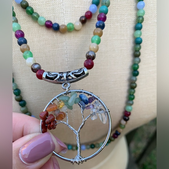 Funky Tree of Life Chakra Hippie Necklace - Picture 16 of 16